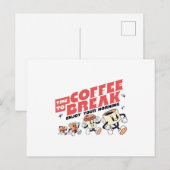 Mascotte koffie - Tijd voor koffiepauze Briefkaart (Voorkant / Achterkant)