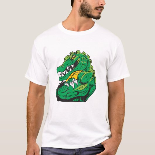 mascotte-T-shirt van een alligator T-shirt (Voorkant)
