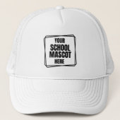 Mascotte van je school hier | Campus Baseball Team Trucker Pet (Voorkant)