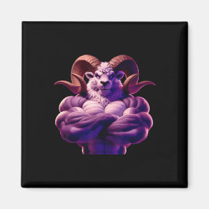 Masculair Ram Flexing Fan Liefhebber Bodybuilding Magneet