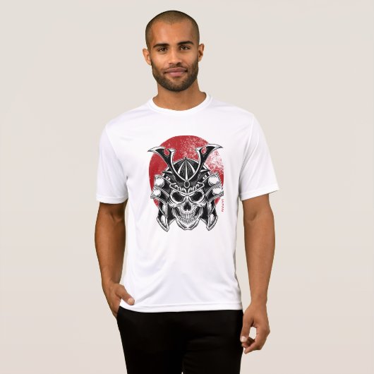 Masculina Máscara Samurai Oni / Samurai Oni Mask T-shirt (Voorkant volledig)