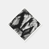 Masculinaire Mannen voor het veteren van kool Servet (Hoek)