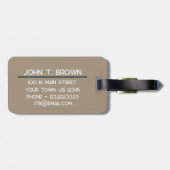 Masculinaire minimalistische stripper-Bagagelabel Bagagelabel (Achterkant horizontaal)