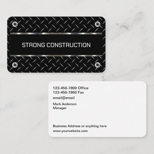 Masculinaire Visitekaartjes voor de wolbouw (Voorkant / Achterkant)