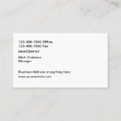 Masculinaire Visitekaartjes voor de wolbouw (Achterkant)