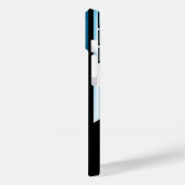 Masculine Abstract Sky Blue Black design Case-Mate iPhone Case (Achterkant / Links)