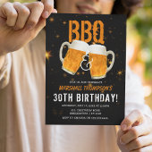 Masculine BBQ en Beers Birthday Party Kaart