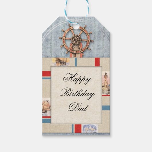 Masculine Birthday Cadeaulabel (Voorkant)