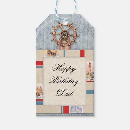 Masculine Birthday Cadeaulabel (Achterkant)