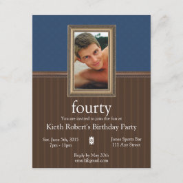 Masculine Birthday Party Invite Kaart