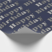 Masculine Birthday Wrapping Paper Cadeaupapier (Hoek)
