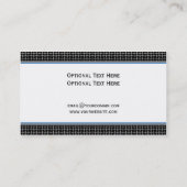 Masculine Black Blue en Silver Metal Weave Visitekaartje (Achterkant)