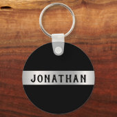 Masculine Black en Chrome Sleutelhanger (Voorkant)