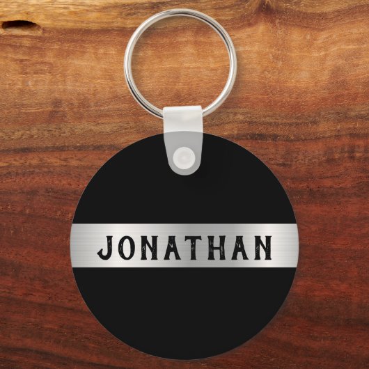 Masculine Black en Chrome Sleutelhanger (Voorkant)