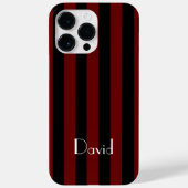 Masculine Black en Red Striped Case-Mate iPhone Case (Achterkant)