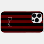 Masculine Black en Red Striped Case-Mate iPhone Case (Achterkant (horizontaal))