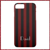 Masculine Black en Red Striped Case-Mate iPhone Case