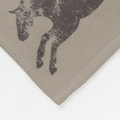 Masculine Black en Tan Classic Equestrian Horses Fleece Deken (Hoek)