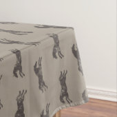 Masculine Black en Tan Classic Equestrian Horses Tafelkleed (Voorbeeld)