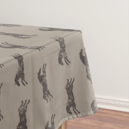 Masculine Black en Tan Classic Equestrian Horses Tafelkleed (Voorbeeld)