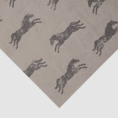 Masculine Black en Tan Classic Equestrian Horses Tissuepapier (Detail)