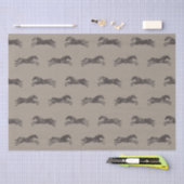Masculine Black en Tan Classic Equestrian Horses Tissuepapier (Craft)