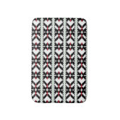 Masculine Black en white Latvian tribal folk art Badmat (Voorkant Verticaal)