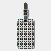 Masculine Black en white Latvian tribal folk art Bagagelabel (Voorkant verticaal)