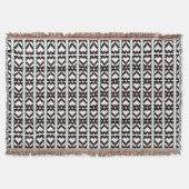 Masculine Black en white Latvian tribal folk art Deken (Voorkant)