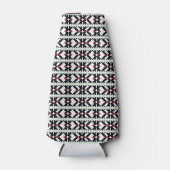 Masculine Black en white Latvian tribal folk art Flesjeskoeler (Voorkant)