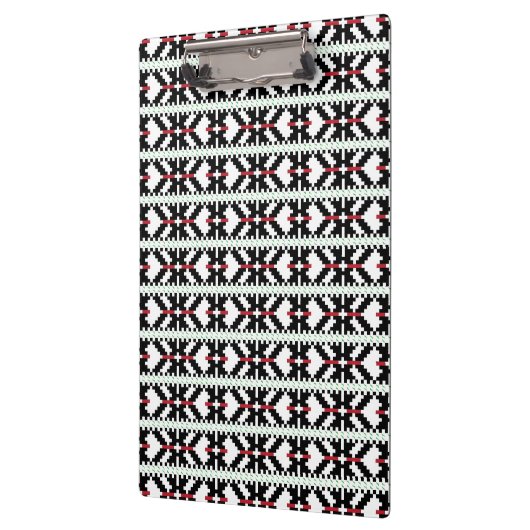 Masculine Black en white Latvian tribal folk art Klembord (Links)