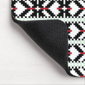 Masculine Black en white Latvian tribal folk art Muismat (Hoek)