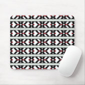Masculine Black en white Latvian tribal folk art Muismat (Met muis)