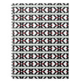 Masculine Black en white Latvian tribal folk art Notitieboek (Voorkant)