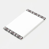 Masculine Black en white Latvian tribal folk art Post-it® Notes (Schuin)