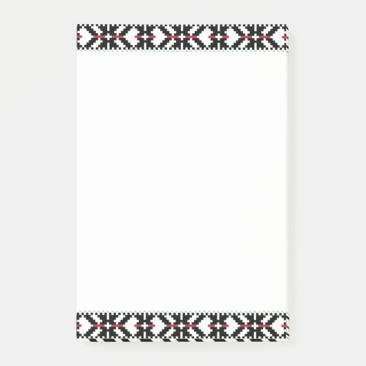 Masculine Black en white Latvian tribal folk art Post-it® Notes (Voorkant)