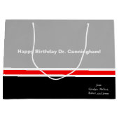 Masculine Black Grey en Red Groot Cadeauzakje (Voorkant)