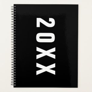 Masculine Black Monochrome Minimalist 2025 Planner