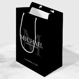 Masculine Black Specialized Groomsmen Medium Cadeauzakje