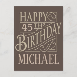 Masculine, blije verjaardagsontwerp aankondigingskaart