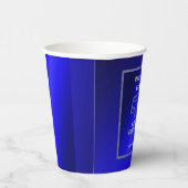 Masculine Blue en Glitter Lijst 50th Birthday Papieren Bekers (Rechts)