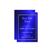 Masculine Blue en Glitter Lijst 50th Birthday