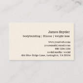 Masculine Bodybuilder Fitness Athlete Sport Visitekaartje (Achterkant)