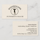 Masculine Bodybuilder Fitness Athlete Sport Visitekaartje (Voorkant / Achterkant)