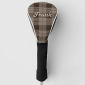 Masculine Brown en Beige Pset Golf Head Hoesje Golfheadcover (Voorkant)