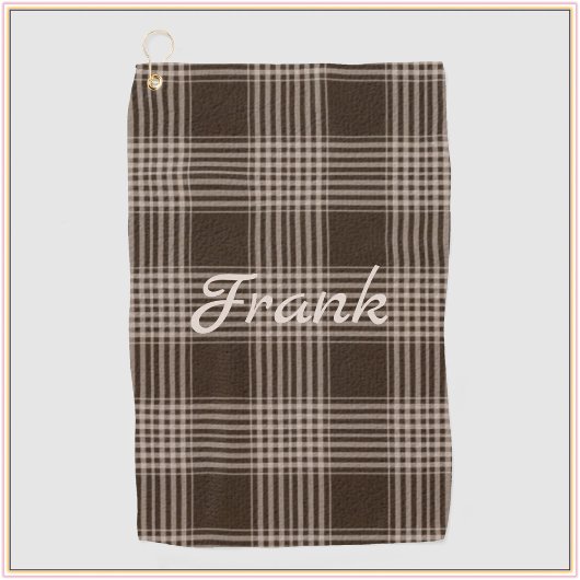 Masculine Brown en Beige Pset Golfhanddoek