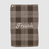 Masculine Brown en Beige Pset Golfhanddoek (Voorkant)