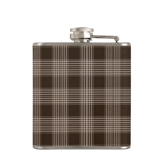 Masculine Brown en Beige Pset Heupfles (Achterkant)