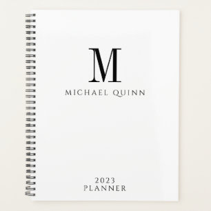 Masculine Business ProfessionaI Monogram Planner