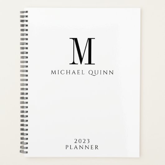 Masculine Business ProfessionaI Monogram Planner (Voorkant)